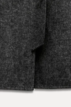 ZARA Winter Layersnew|Sobretudos / Anoraques^SOBRETUDO CRUZADO COM LÃ Cinzento-escuro