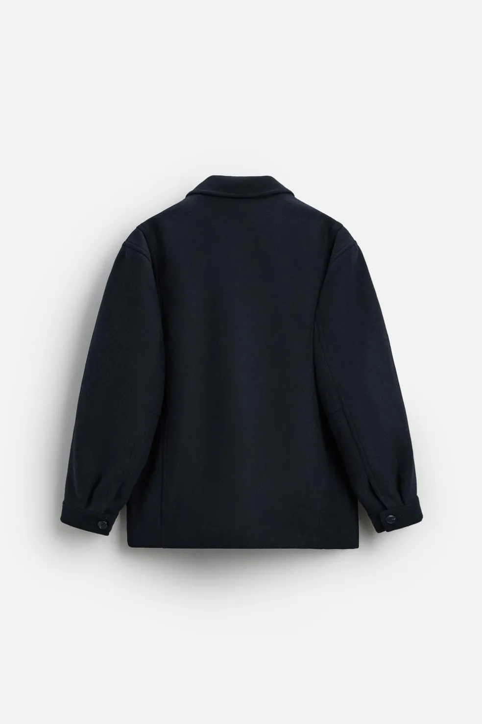 ZARA Vestuário De Inverno|Blusões^SOBRETUDO CURTO EM MISTURA DE LÃ Azul-marinho