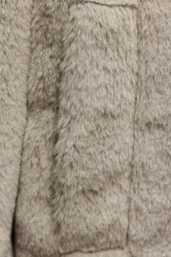 ZARA Winter Layersnew|Sobretudos / Anoraques^SOBRETUDO DE PELO SINTÉTICO Cinzento