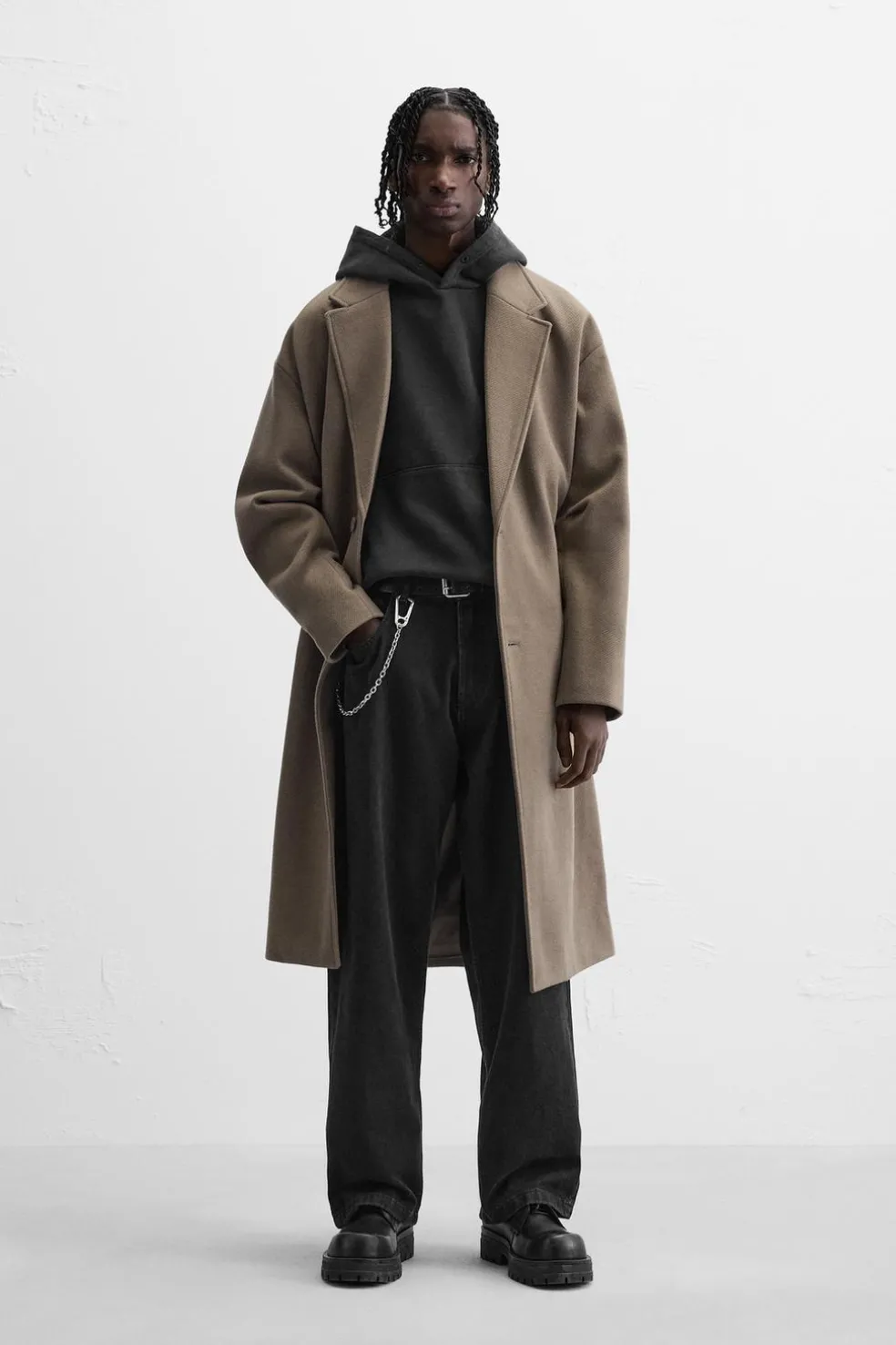 ZARA Vestuário De Inverno|Sobretudos / Gabardinas^SOBRETUDO OVERSIZE FIT AREIA/CASTANHO