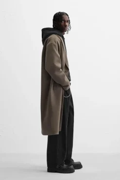 ZARA Vestuário De Inverno|Sobretudos / Gabardinas^SOBRETUDO OVERSIZE FIT AREIA/CASTANHO