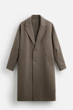 ZARA Vestuário De Inverno|Sobretudos / Gabardinas^SOBRETUDO OVERSIZE FIT AREIA/CASTANHO