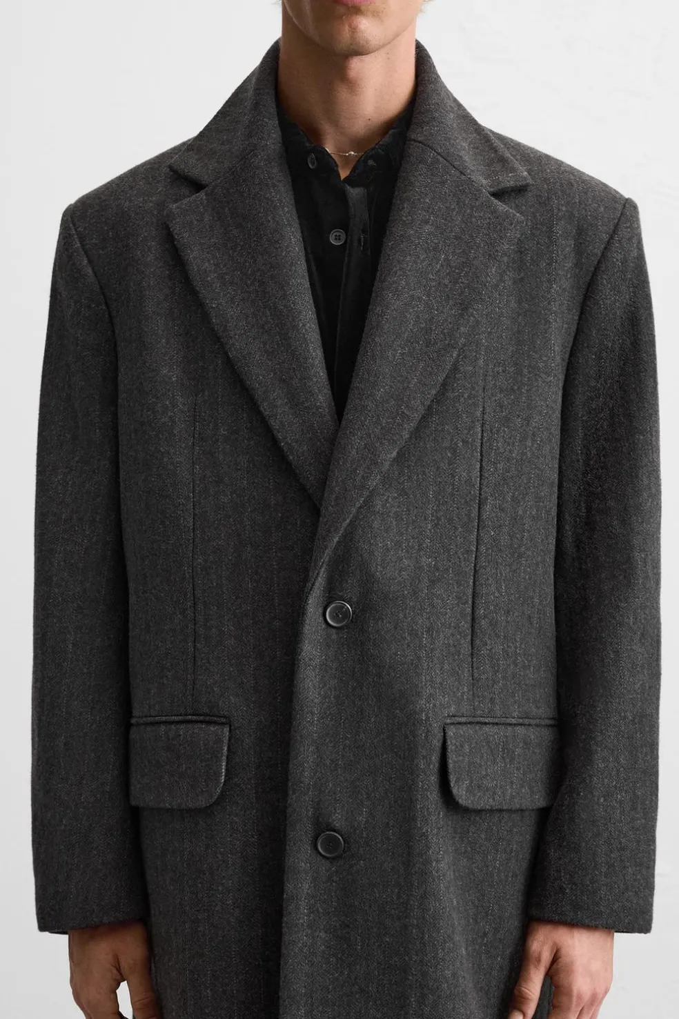 ZARA Vestuário De Inverno|Sobretudos / Gabardinas^SOBRETUDO RISCAS Cinzento-antracite