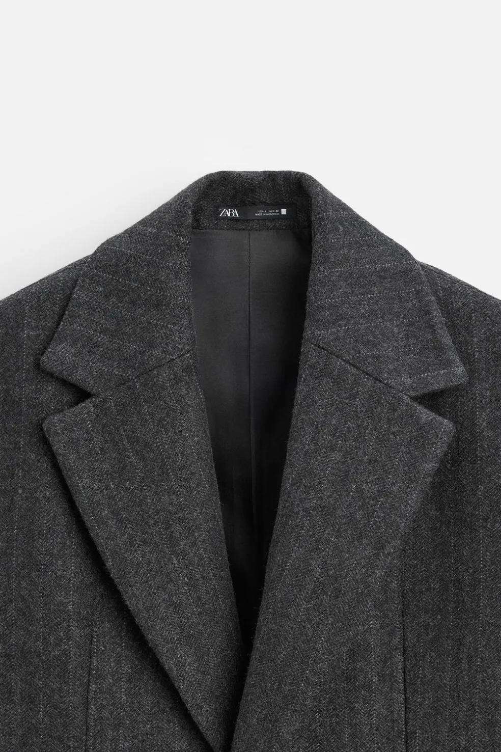 ZARA Vestuário De Inverno|Sobretudos / Gabardinas^SOBRETUDO RISCAS Cinzento-antracite