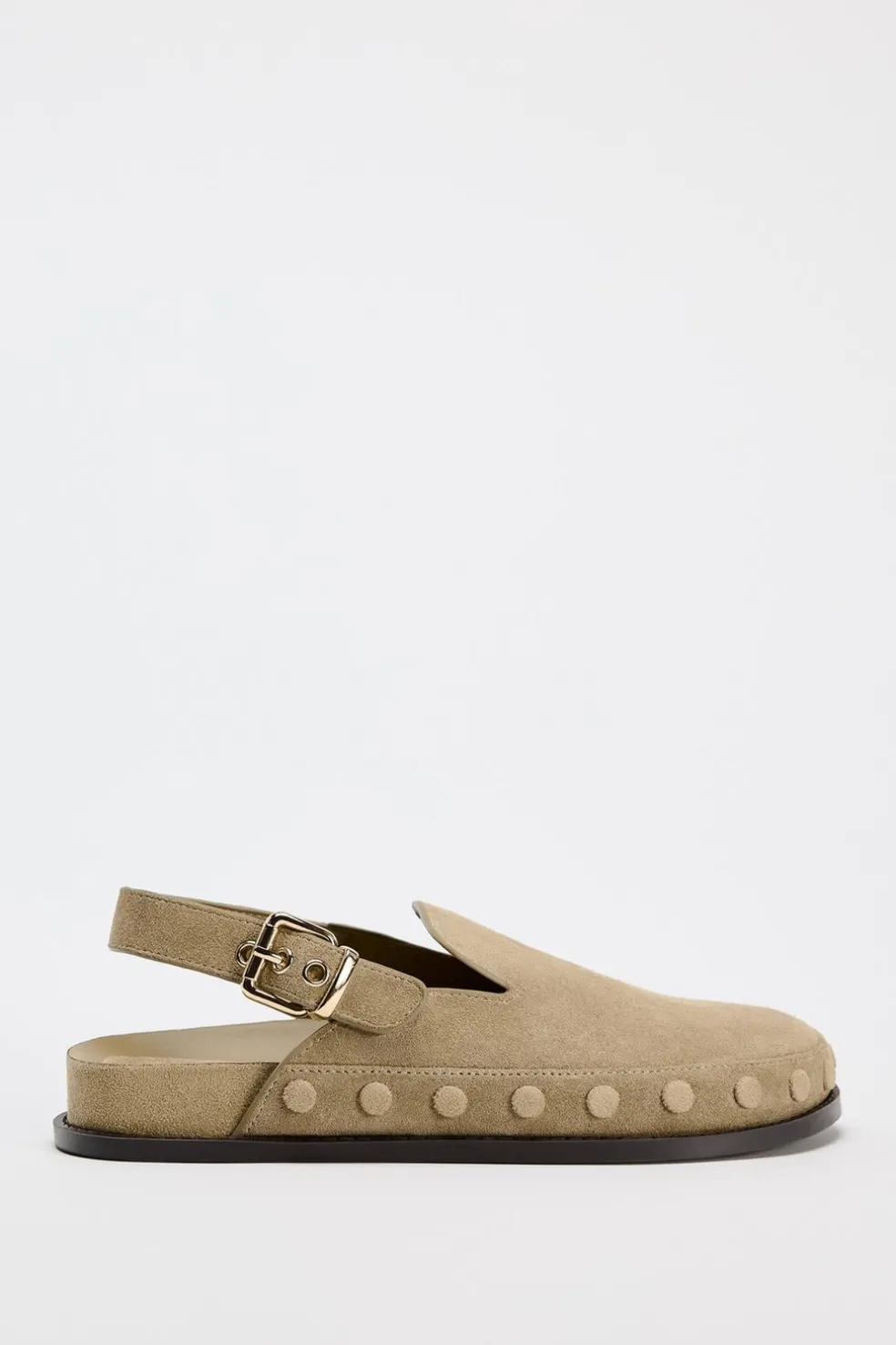 ZARA Sapatos^SOCAS EM CROUTE COM APLIQUES Castanho