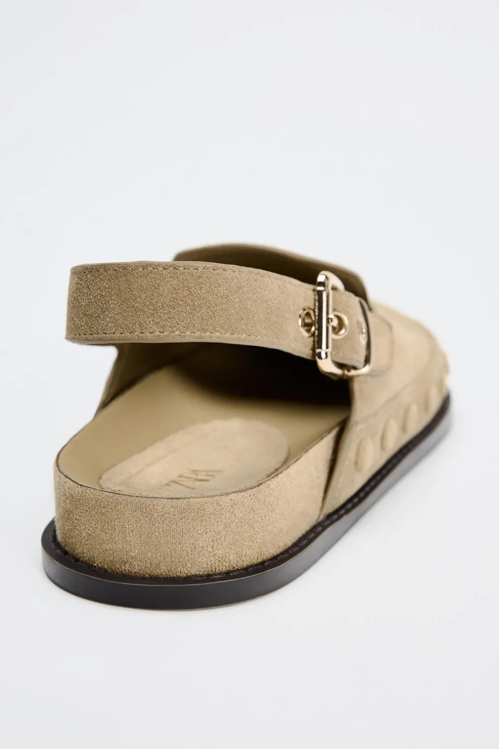 ZARA Sapatos^SOCAS EM CROUTE COM APLIQUES Castanho