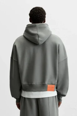 ZARA Sweatshirts^SWEAT BOXY FIT COM REMENDO Azul-água