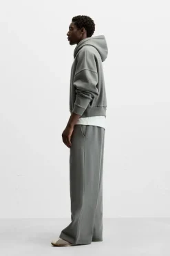 ZARA Sweatshirts^SWEAT BOXY FIT COM REMENDO Azul-água