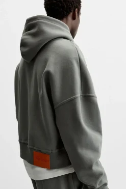 ZARA Sweatshirts^SWEAT BOXY FIT COM REMENDO Azul-água