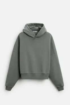 ZARA Sweatshirts^SWEAT BOXY FIT COM REMENDO Azul-água