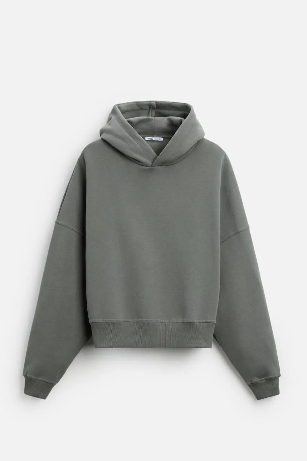 ZARA Sweatshirts^SWEAT BOXY FIT COM REMENDO Azul-água