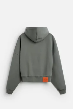 ZARA Sweatshirts^SWEAT BOXY FIT COM REMENDO Azul-água