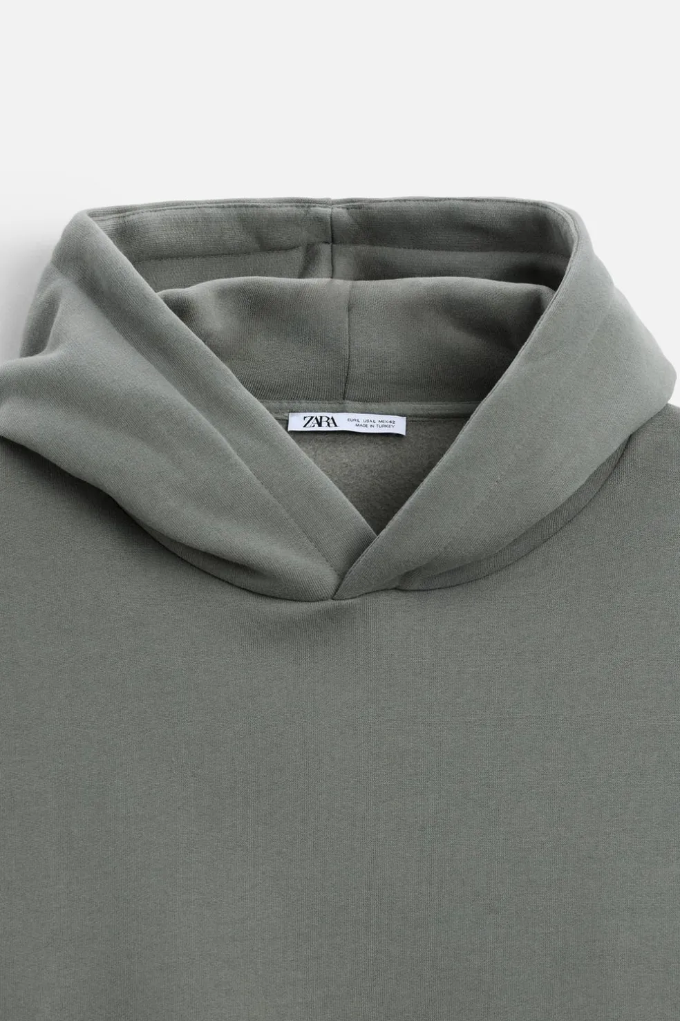ZARA Sweatshirts^SWEAT BOXY FIT COM REMENDO Azul-água