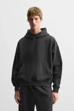 ZARA Sweatshirts^SWEAT BOXY FIT LAVADA Preto