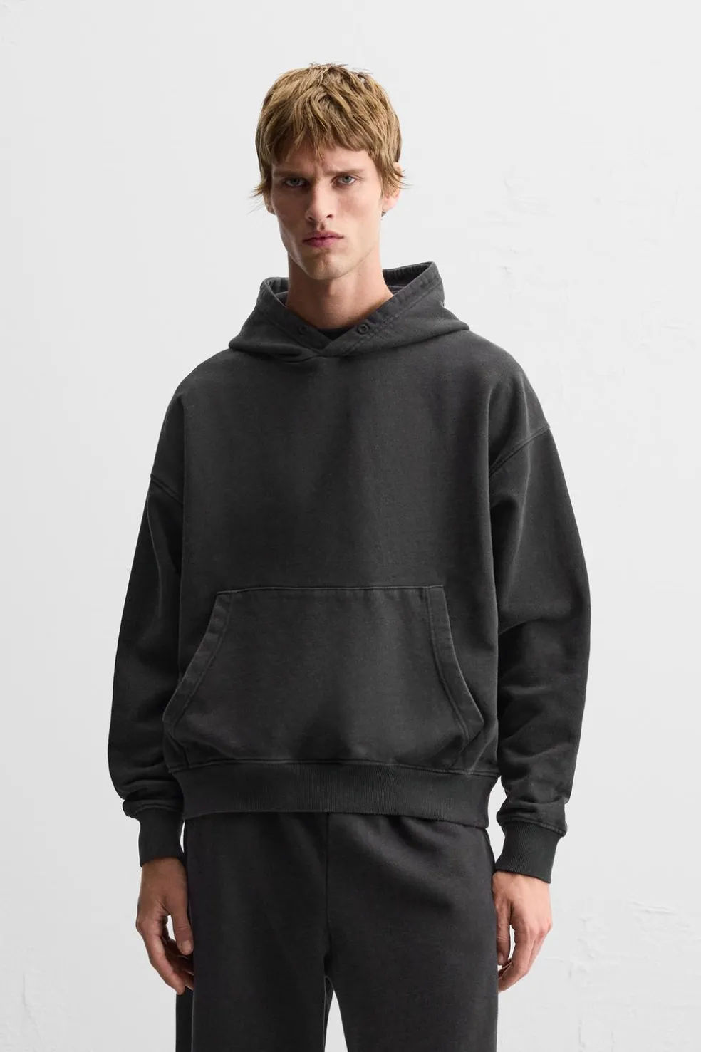 ZARA Sweatshirts^SWEAT BOXY FIT LAVADA Preto
