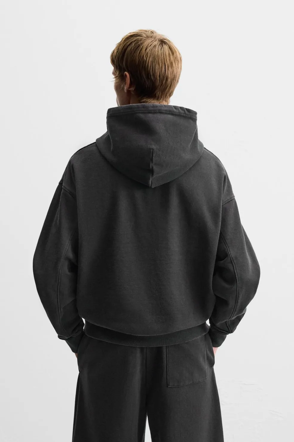 ZARA Sweatshirts^SWEAT BOXY FIT LAVADA Preto