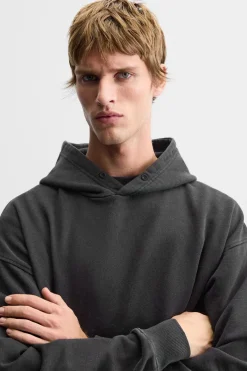ZARA Sweatshirts^SWEAT BOXY FIT LAVADA Preto