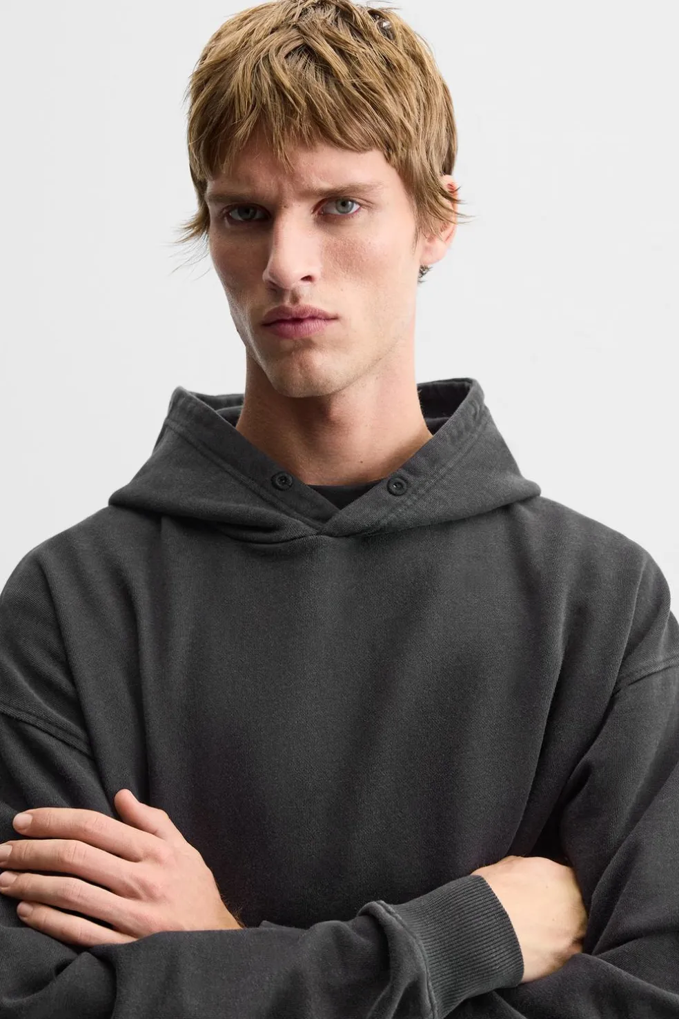 ZARA Sweatshirts^SWEAT BOXY FIT LAVADA Preto