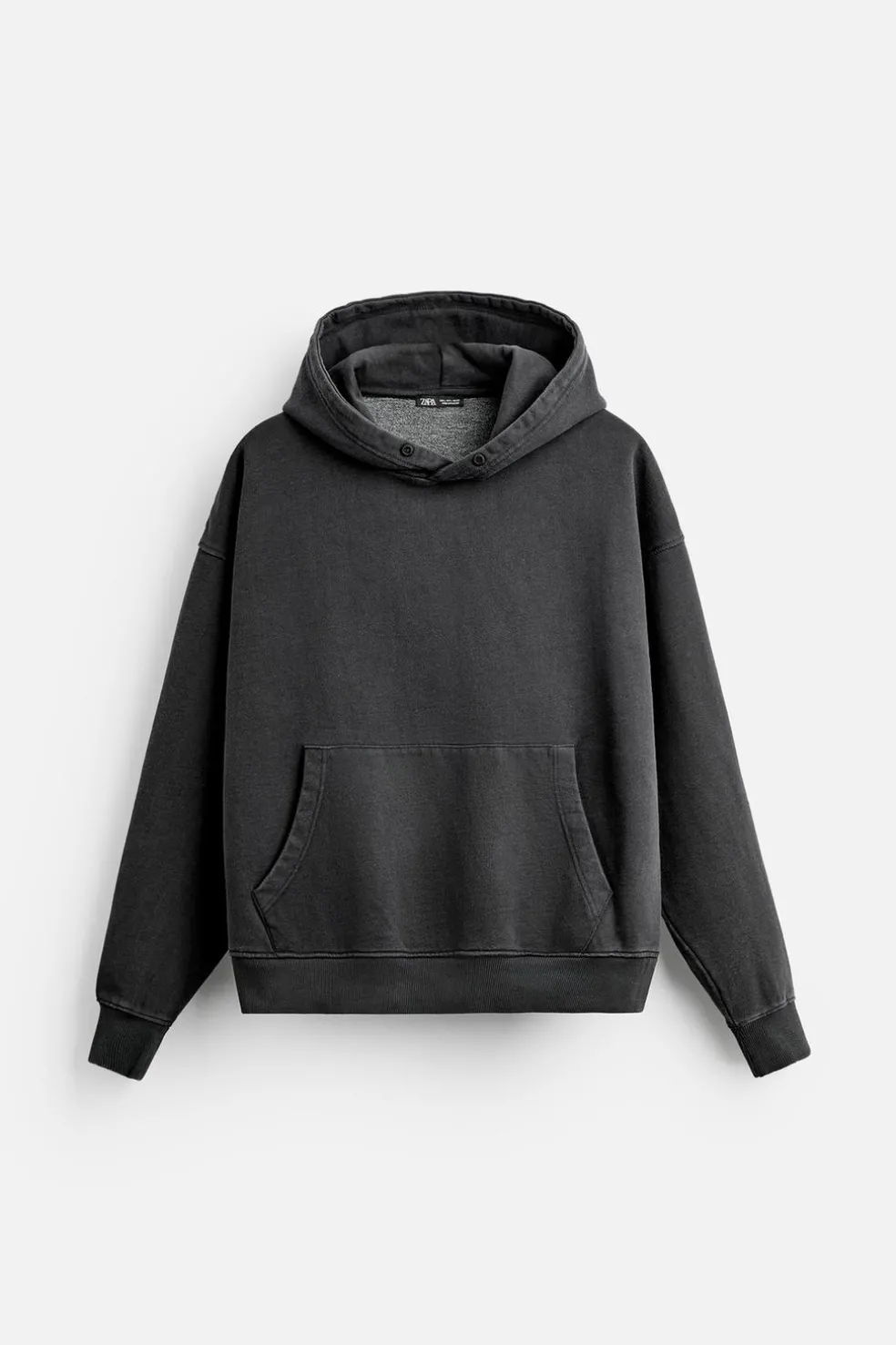 ZARA Sweatshirts^SWEAT BOXY FIT LAVADA Preto