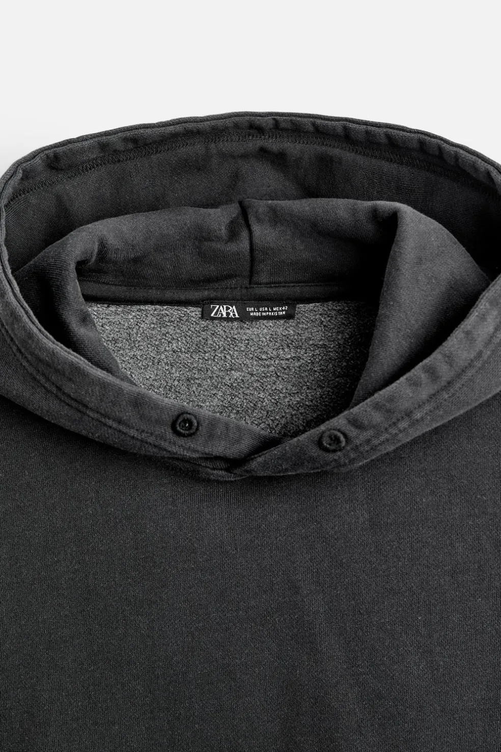 ZARA Sweatshirts^SWEAT BOXY FIT LAVADA Preto