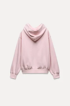 ZARA Winter Layersnew|Sweatshirts / Joggers^SWEAT COM CAPUZ E BOLSOS Rosa-pálido