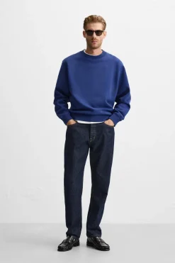 ZARA Sweatshirts^SWEAT CREW NECK HEAVY WEIGHT Azulão