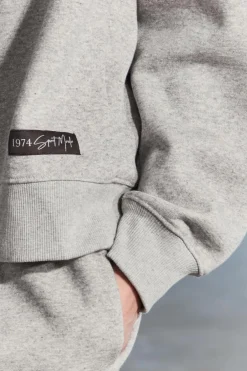 ZARA Winter Layersnew|Sweatshirts / Joggers^SWEAT FELPUDA OVERSIZE COM ETIQUETA Cinzento-vigoré