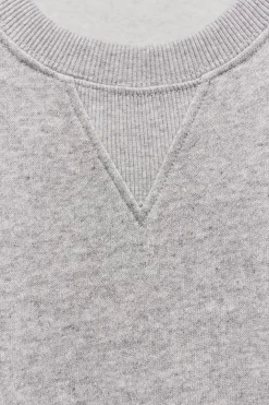 ZARA Winter Layersnew|Sweatshirts / Joggers^SWEAT FELPUDA OVERSIZE COM ETIQUETA Cinzento-vigoré