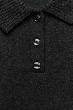 ZARA Winter Layersnew|Sweatshirts / Joggers^SWEAT GOLA DE POLO SOFT Cinzento-vigoré