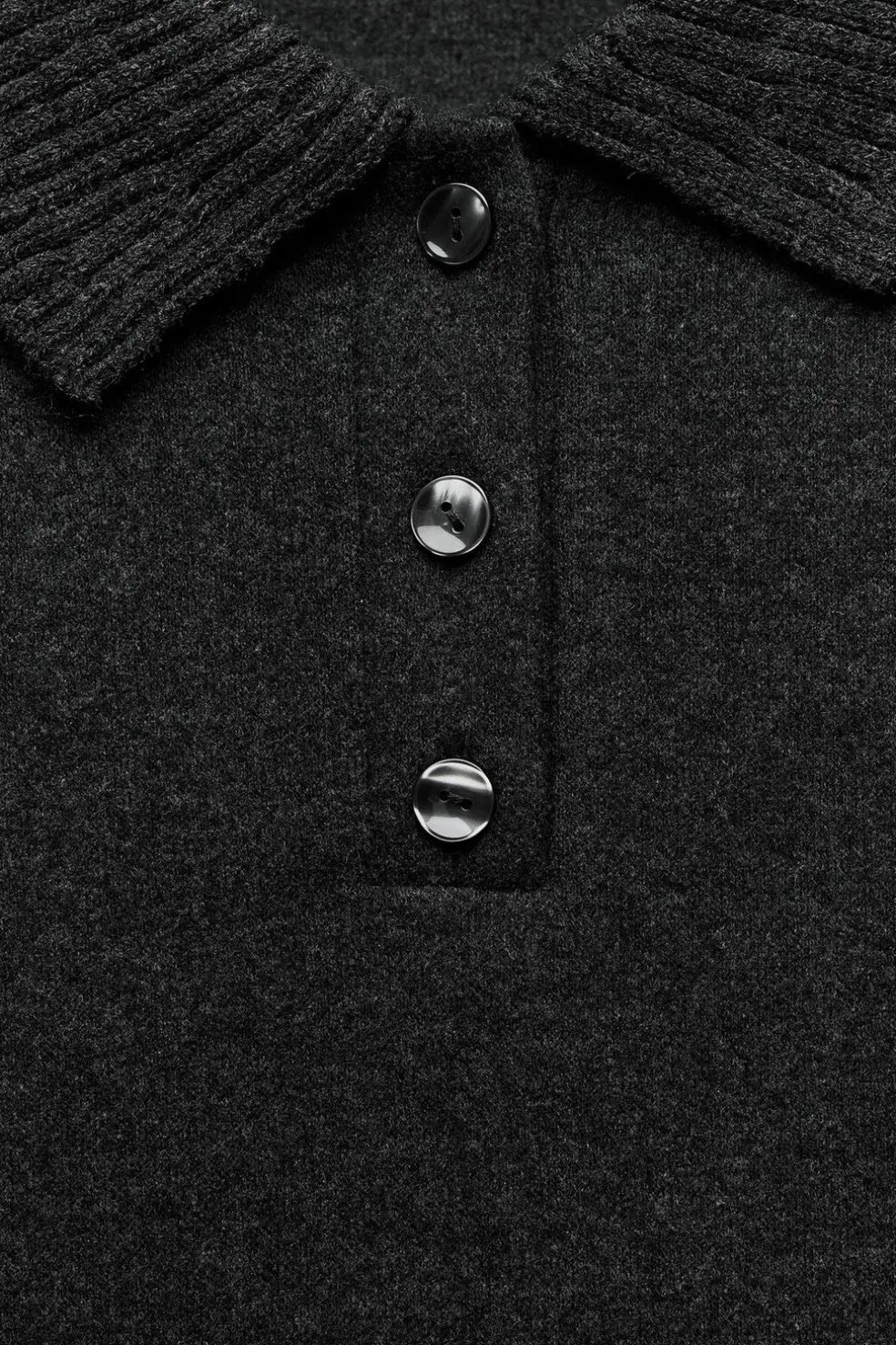 ZARA Winter Layersnew|Sweatshirts / Joggers^SWEAT GOLA DE POLO SOFT Cinzento-vigoré
