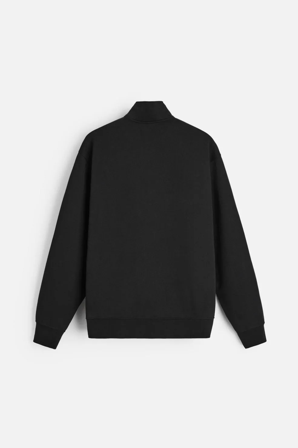ZARA Camisola / Casacos|Sweatshirts^SWEAT HEAVY WEIGHT GOLA COM FECHO DE CORRER Preto