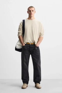 ZARA Sweatshirts^SWEAT RIB SOFT Baunilha