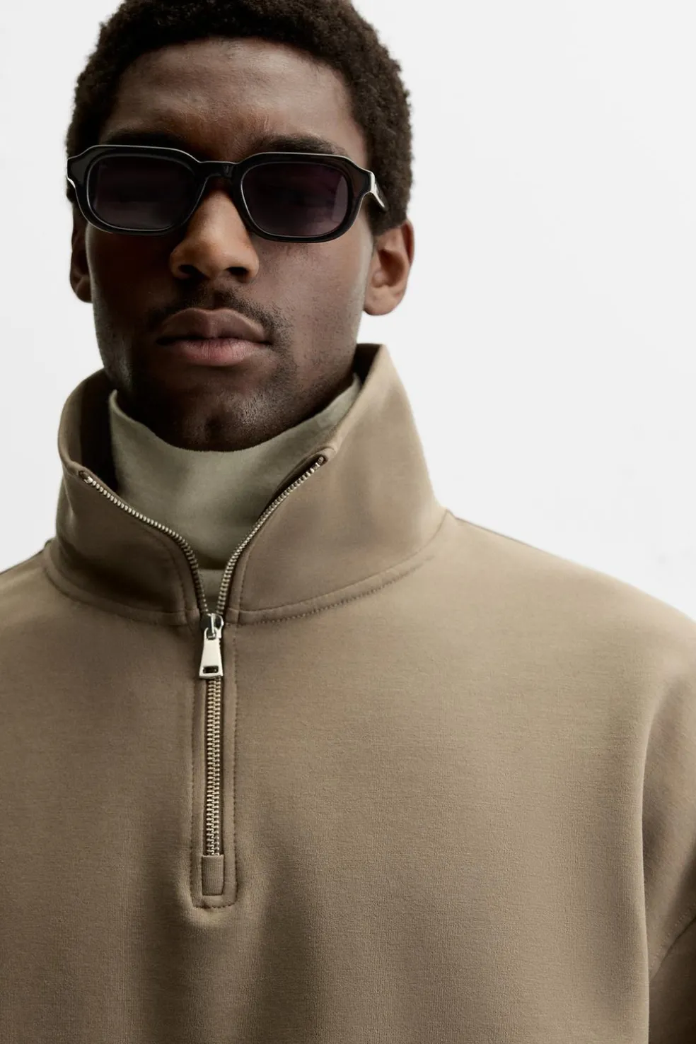 ZARA Fato De Treino|Sweatshirts^SWEAT TÉCNICA CONFORT Caqui-escuro