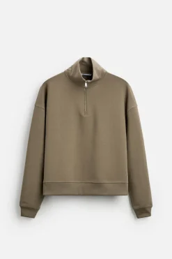 ZARA Fato De Treino|Sweatshirts^SWEAT TÉCNICA CONFORT Caqui-escuro