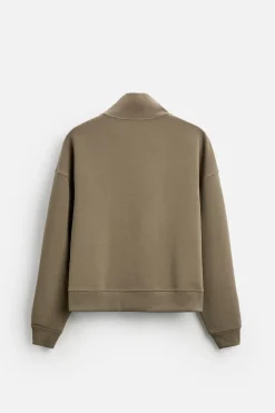 ZARA Fato De Treino|Sweatshirts^SWEAT TÉCNICA CONFORT Caqui-escuro