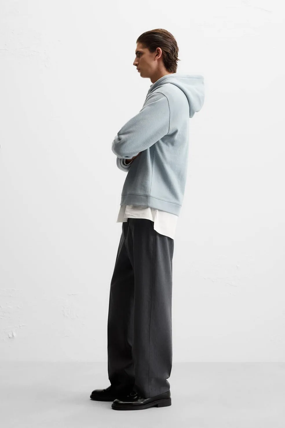 ZARA Sweatshirts^SWEAT TEXTURA COM CAPUZ 8054/311
