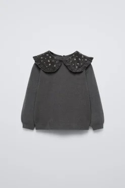 SWEATER DE MALHA COM GOLA MICROCANELADO-ZARA Store
