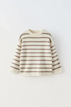 SWEATER EM MALHA ÀS RISCAS-ZARA Cheap