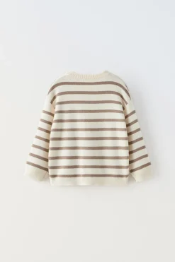 SWEATER EM MALHA ÀS RISCAS-ZARA Cheap