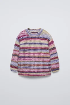 SWEATER EM MALHA ÀS RISCAS-ZARA Online
