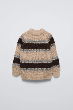 SWEATER EM MALHA ÀS RISCAS-ZARA Hot