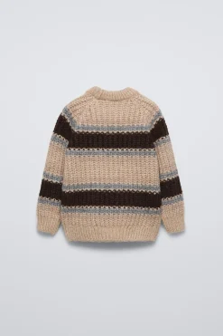 SWEATER EM MALHA ÀS RISCAS-ZARA Hot