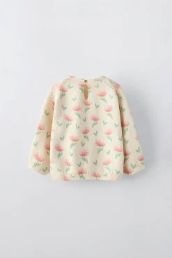 SWEATER ESTAMPADO FLORES-ZARA Sale