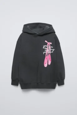 SWEATSHIRT CAPUZ BALLET OVERSIZE FIT-ZARA Fashion