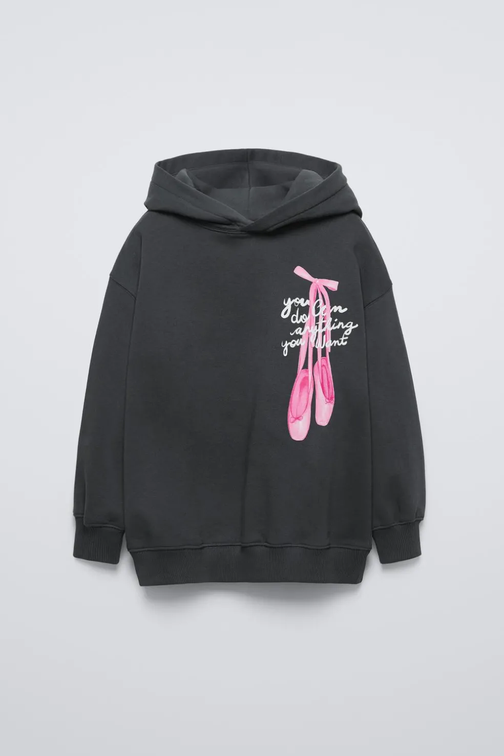SWEATSHIRT CAPUZ BALLET OVERSIZE FIT-ZARA Fashion