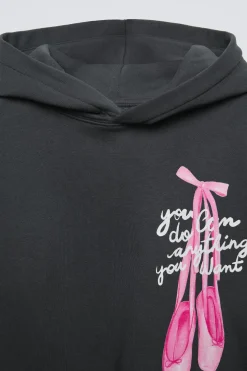 SWEATSHIRT CAPUZ BALLET OVERSIZE FIT-ZARA Fashion