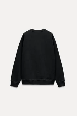 ZARA Sweatshirts / Joggers|T-Shirts^SWEATSHIRT CLAUDIA SCHIFFER - PHOTO BY LUIGI & LANGO LICENSED BY TRUNK ARCHIVE Preto