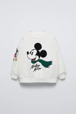 SWEATSHIRT COM BORDADO FLOCKED MICKEY MOUSE AND FRIENDS © DISNEY-ZARA Best Sale