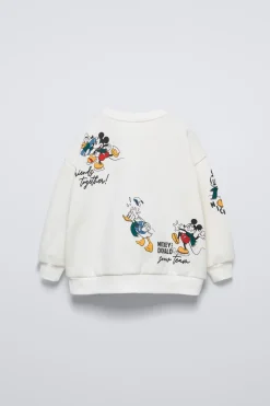 SWEATSHIRT COM BORDADO FLOCKED MICKEY MOUSE AND FRIENDS © DISNEY-ZARA Best Sale