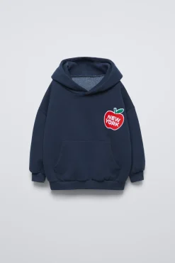 SWEATSHIRT COM BORDADO MAÇÃ-ZARA Sale